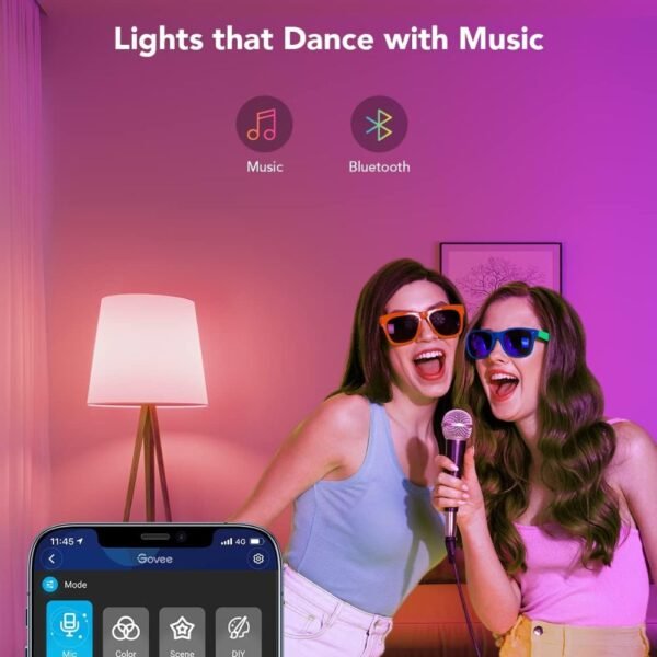 2 Pack Govee Smart RGBWW Color Light Bulbs