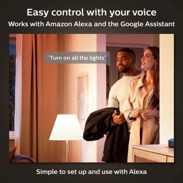 4 Pack Philips Hue Smart 60W A19 LED Bulb