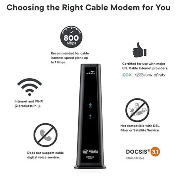 ARRIS (SBG8300-RB) - Cable Modem Router