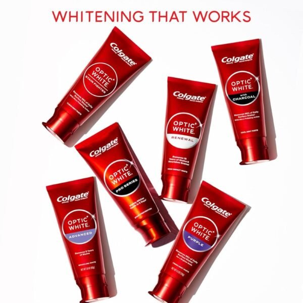 Colgate Optic White Purple Toothpaste, 3 Pack, 4.2 oz
