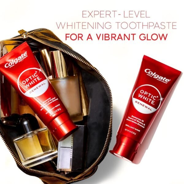 Colgate Optic White Renewal Teeth Whitening Toothpaste, 3 Pack, 3.0 oz