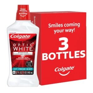 Colgate Optic White Whitening Mouthwash- 32 fluid ounces (3 Pack)