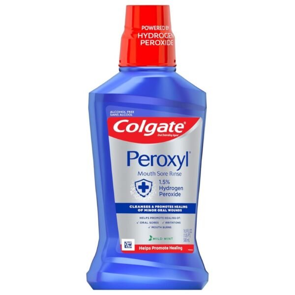 Colgate Peroxyl Antiseptic Mouthwash and Mouth Sore Rinse