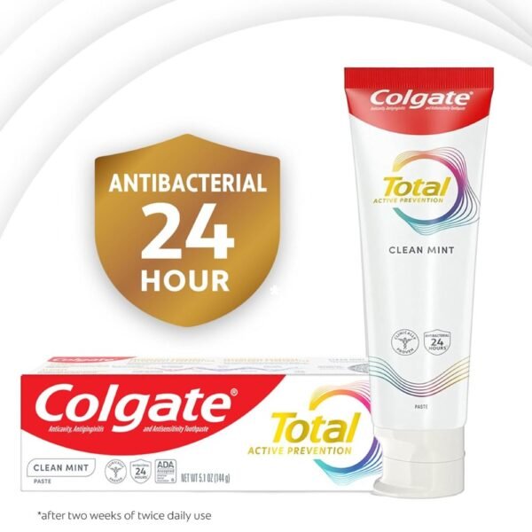 Colgate Total Clean Mint Toothpaste,4 Pack, 5.1 Oz Tubes