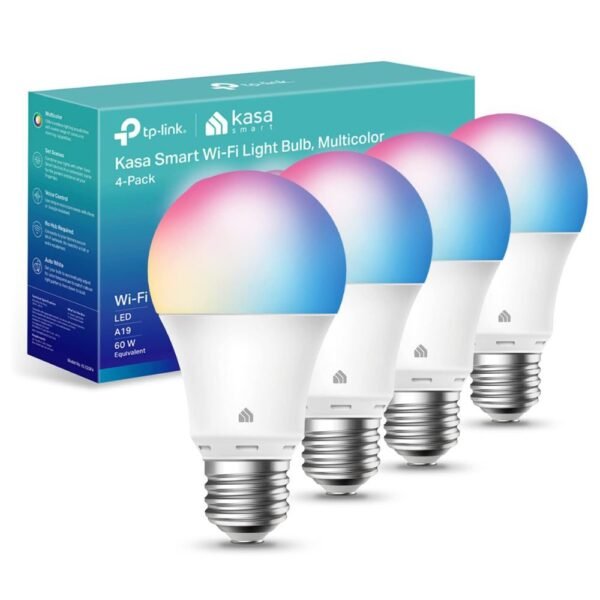 9W Kasa Smart Light Bulbs, 4 Count