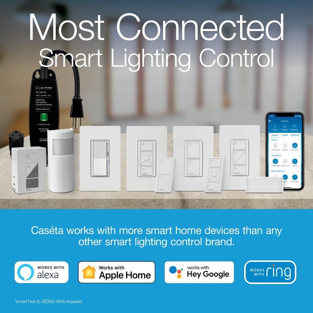 Lutron Caseta Smart Plug-In Lamp Dimmer Switch Kit