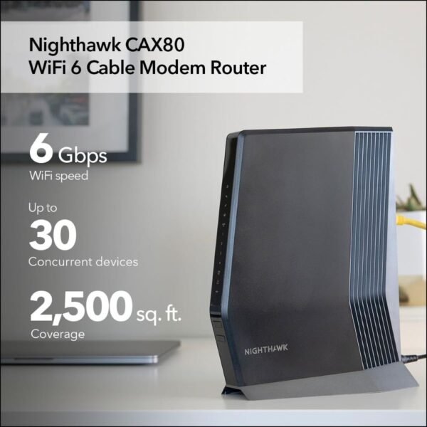 Nighthawk Cable Modem and WiFi 6 Router Combo (CAX80)
