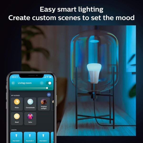3 Pack Philips Hue A19 LED Smart Light Bulb