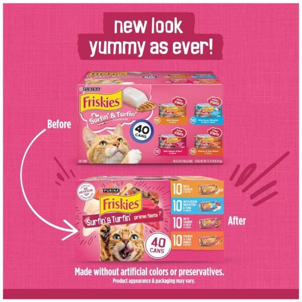 Purina Friskies Gravy Wet Cat Food– (Pack of 40) 5.5 oz. Cans