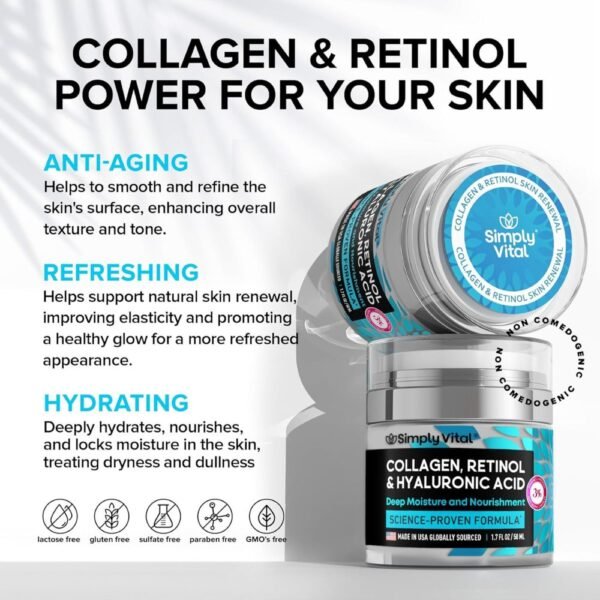 SimplyVital Collagen Face Moisturizer, 2-Pack