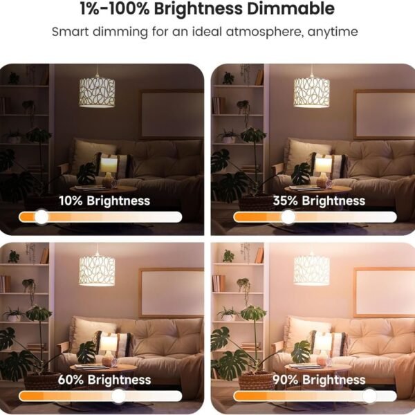 4 Pack TREATLIFE Smart Light Bulbs