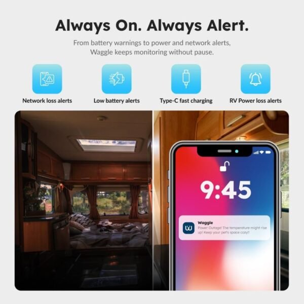 Waggle RV Pet Temperature Monitor – 4G Cellular