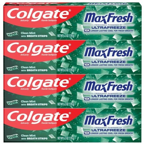 Colgate Max Fresh Toothpaste, 4 Pack, 6.3 Oz Tubes