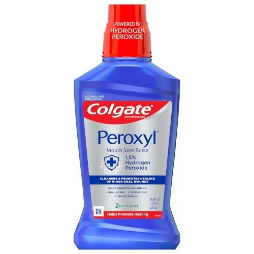 Colgate Peroxyl Antiseptic Mouthwash and Mouth Sore Rinse