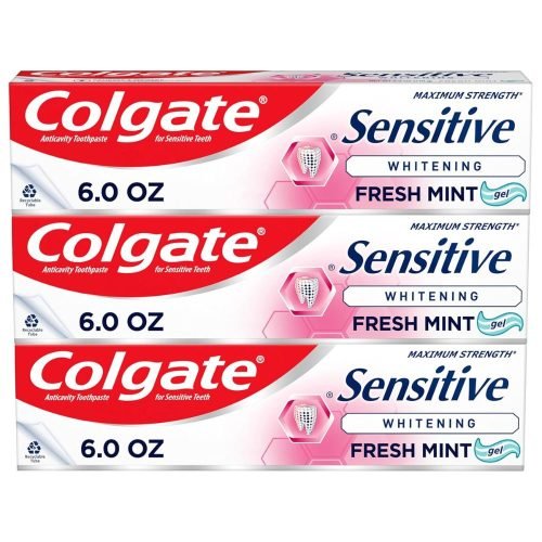 Colgate Whitening Toothpaste for Sensitive Teeth, 6 Oz (Pack of 3)