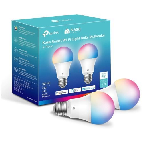 2 Pack Kasa Smart Light Bulbs, A19, 60 W 800 Lumens