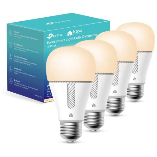 4 Pack Kasa Smart Light Bulbs, A19, 9W, 800Lumens